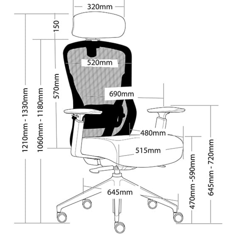 mitz executive mesh chair