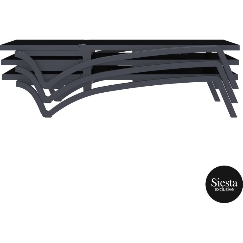 3 piece pacific sun lounger with ocean side table package