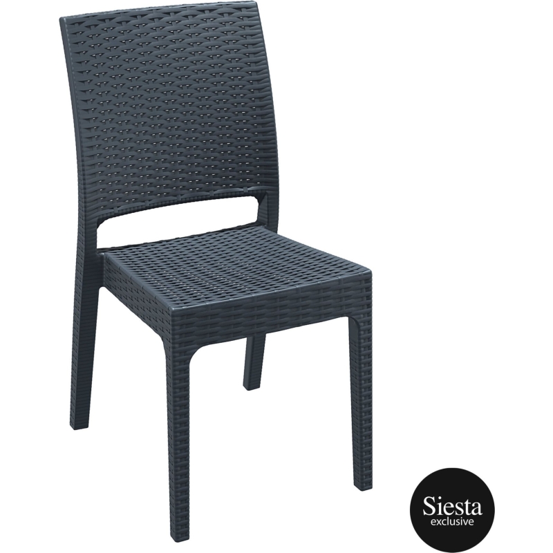 3 piece resin rattan pool side setting with florida chair