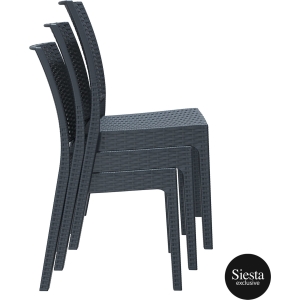 3 piece resin rattan pool side setting with florida chair