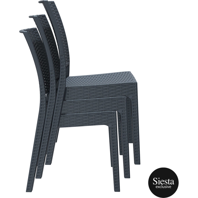 3 piece resin rattan pool side setting with florida chair