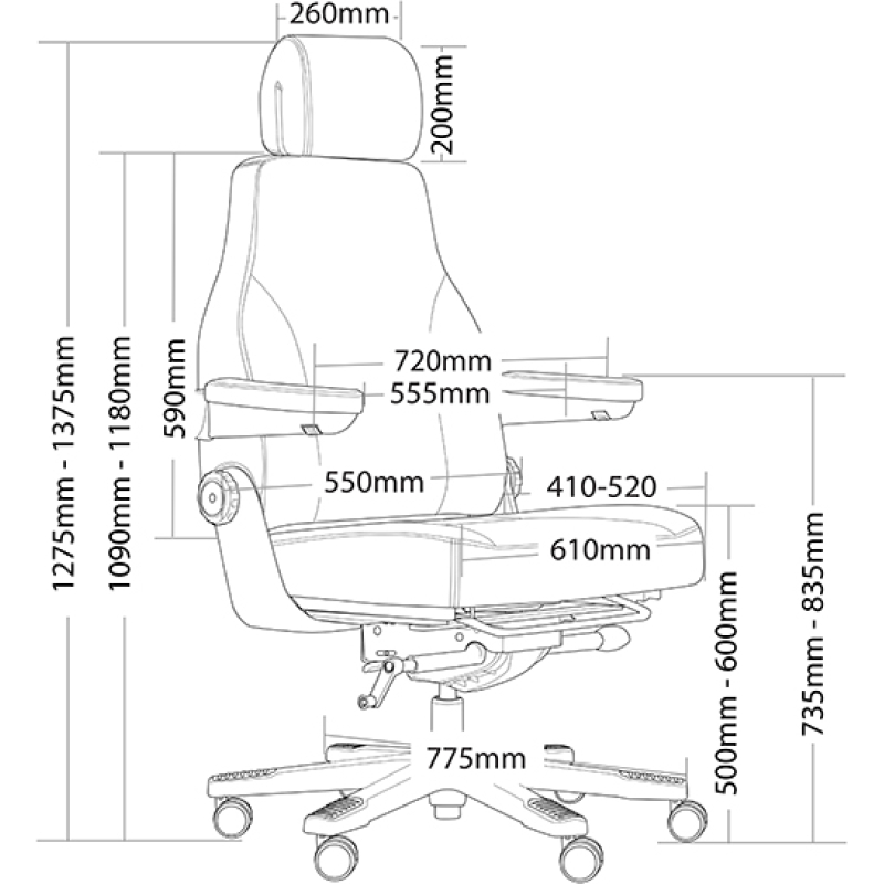 stanza executive leather office chair