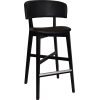 torino stool timber frame with padded seat & back
