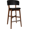 torino stool timber frame with padded seat & back