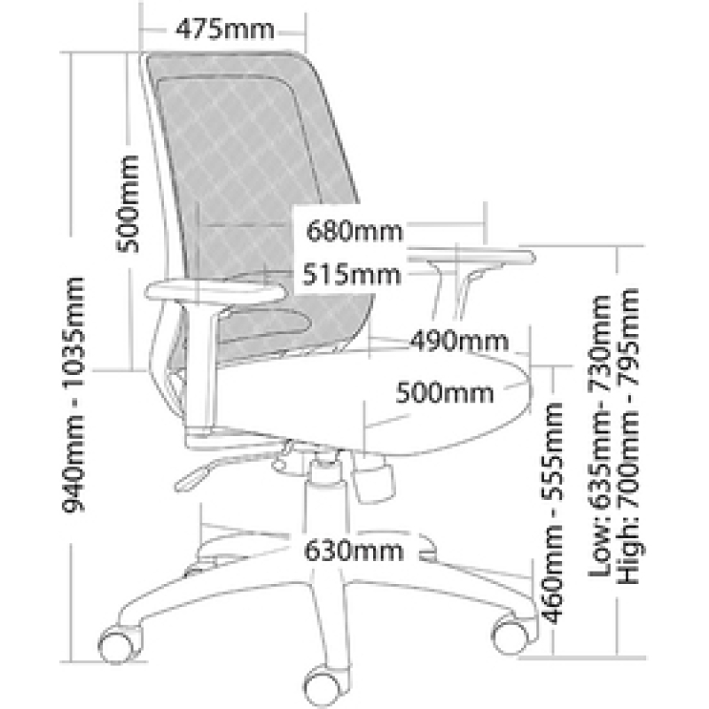 trent mesh office chair