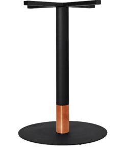 tivoli table base black + black copper collar 540mm disc