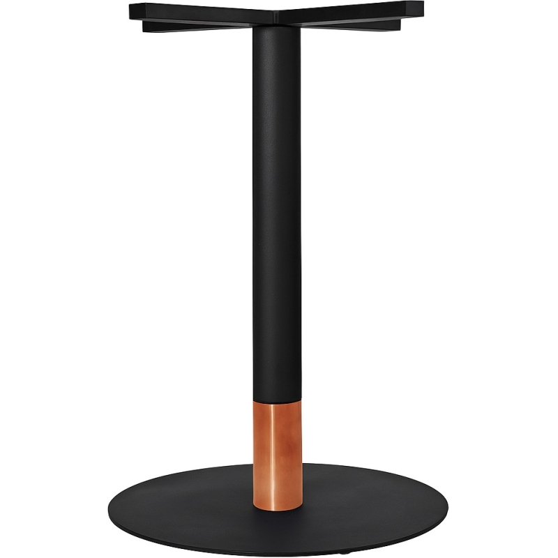 tivoli table base black + black copper collar 540mm disc