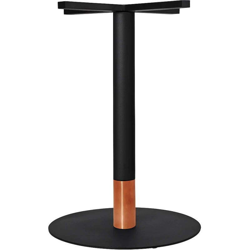 tivoli table base black + black copper collar 540mm disc