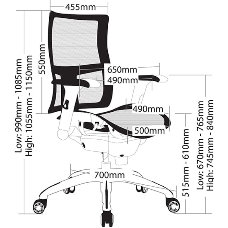 zodiac mesh executive chair
