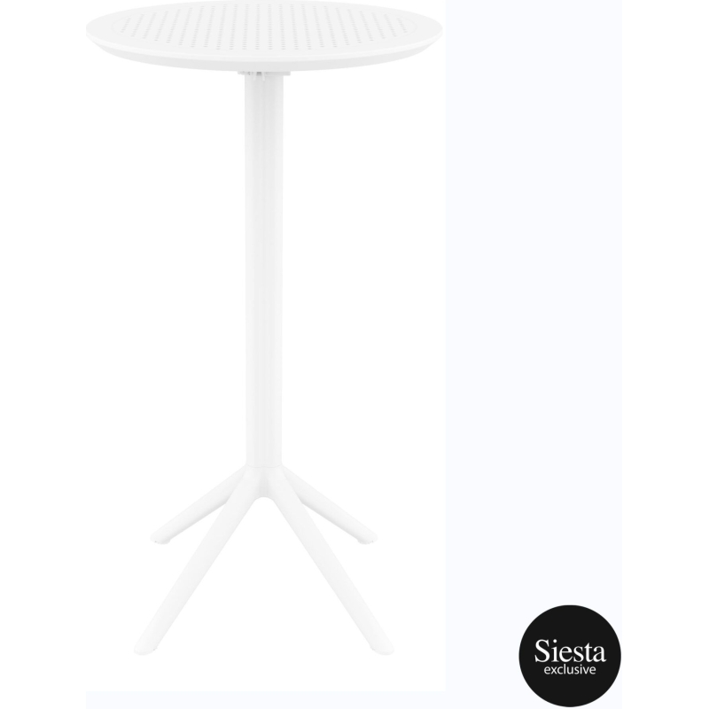 025 sky folding table bar 60 y white front