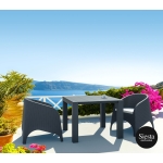 3 Piece Patio Rattan Set with Aruba Armchairs
