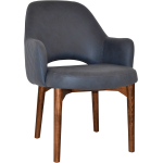 Albury XL Arm Chair Light Walnut Timber Leg