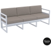 mykonos resort sofa xl silvergrey brown front side 1