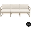 mykonos resort sofa xl taupe beige front