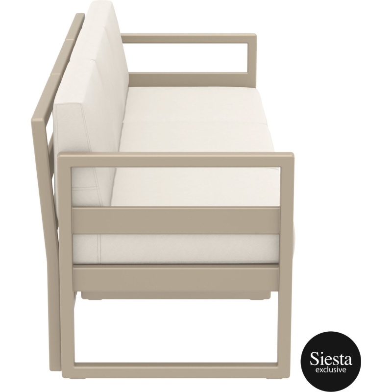 mykonos resort sofa xl taupe beige side