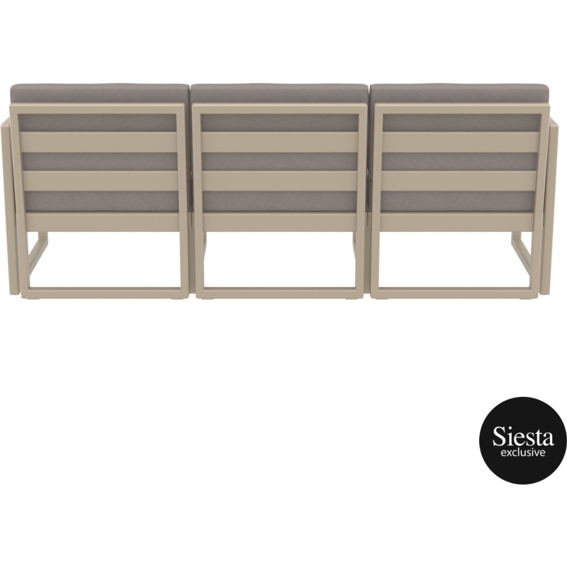 mykonos resort sofa xl taupe brown back