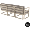 mykonos resort sofa xl taupe brown back side