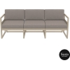 mykonos resort sofa xl taupe brown front