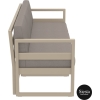 mykonos resort sofa xl taupe brown side