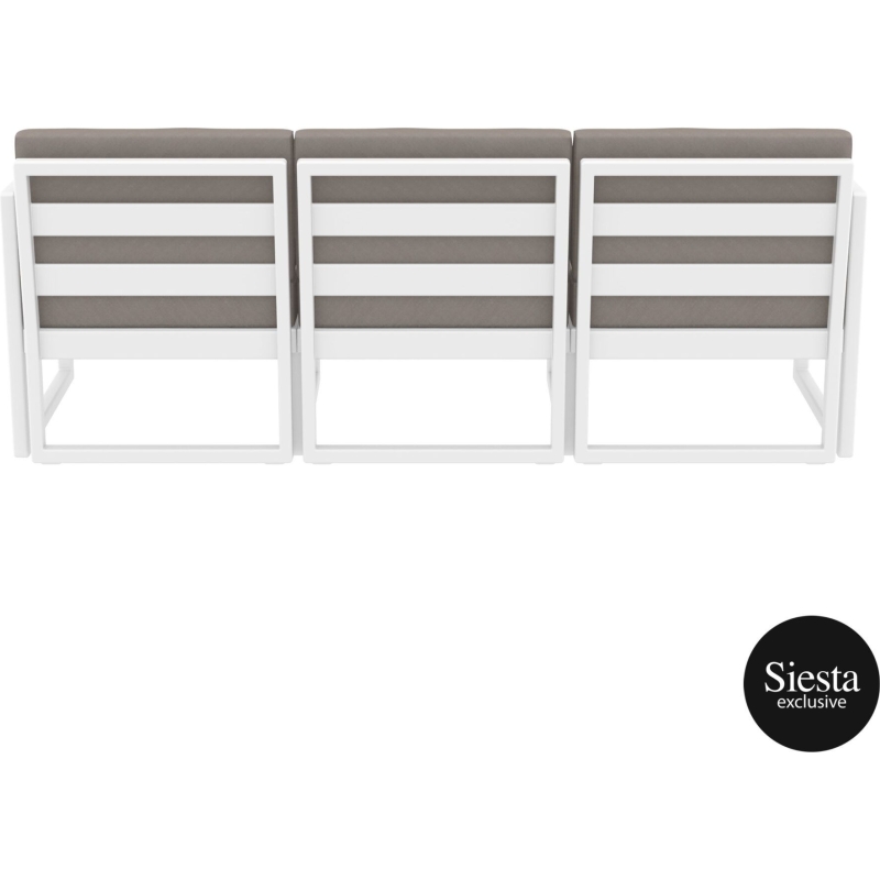 mykonos resort sofa xl white brown back