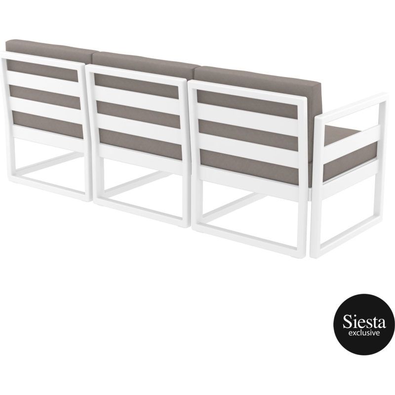 mykonos resort sofa xl white brown back side