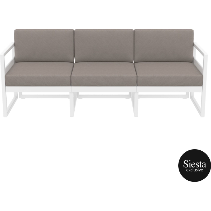 mykonos resort sofa xl white brown front