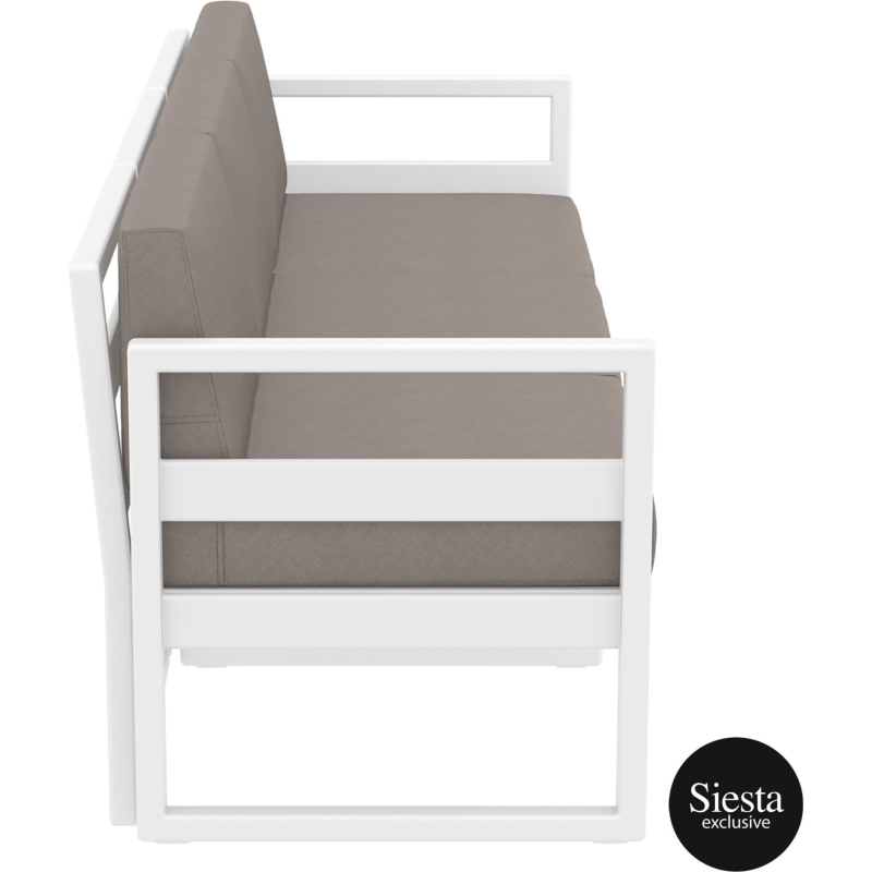 mykonos resort sofa xl white brown side