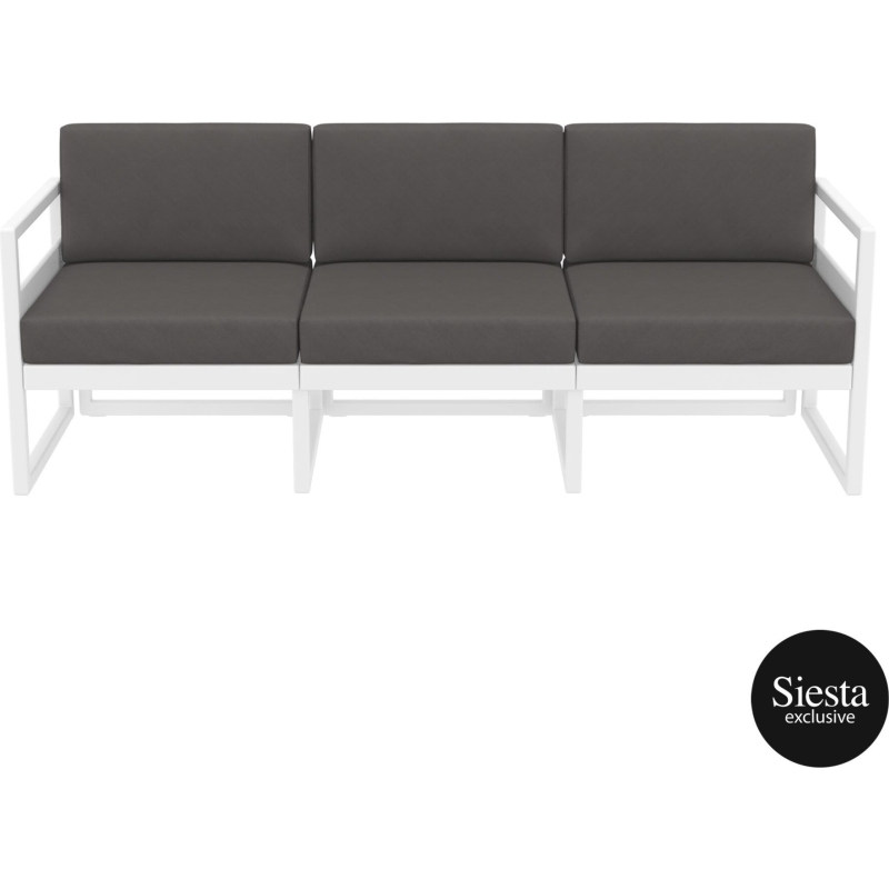 mykonos resort sofa xl white darkgrey front