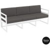 mykonos resort sofa xl white darkgrey front side 1