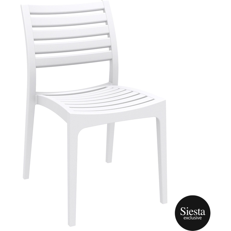 outdoor ares chair white front side