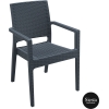 outdoor seating resin rattan ibiza armchair darkgrey front side 2