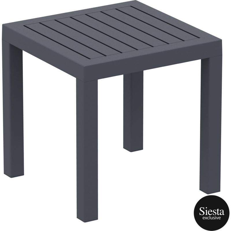 plastic outdoor resort ocean side table darkgrey front side 2