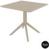 polypropylene outdoor cafe sky table 80 taupe front side 1