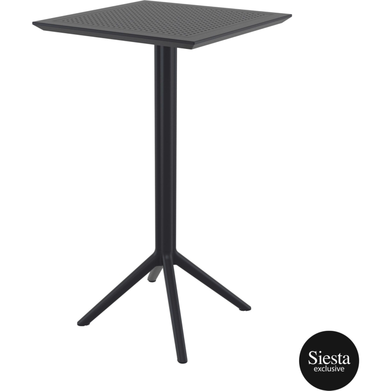 polypropylene outdoor sky folding bar table 60 black front side ba2be9cf 70dd 401e 8d5f 3907b24783cd