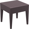resin rattan miami tequila lounge side table brown front side 1