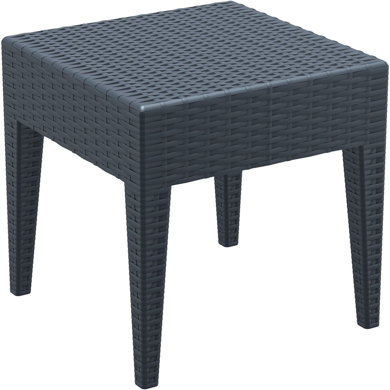 resin rattan miami tequila lounge side table darkgrey front side 1
