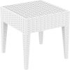resin rattan miami tequila lounge side table white front side 1