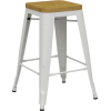 riviera 65 stool white timber seat