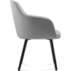 aspen sled tub chair light grey fabric