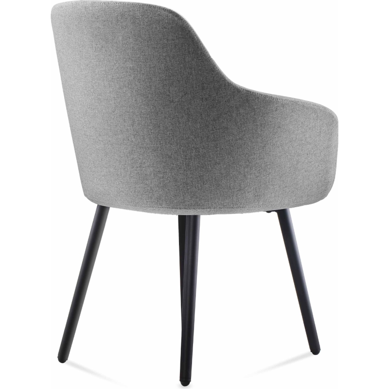 aspen sled tub chair light grey fabric