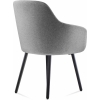 aspen sled tub chair light grey fabric