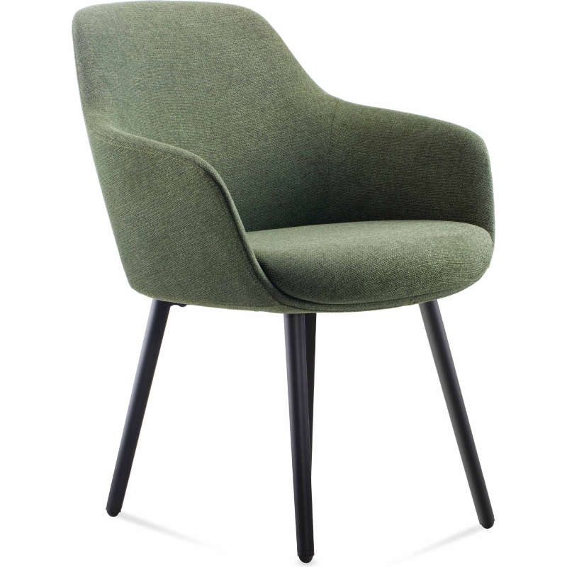 aspen sled tub chair light grey fabric