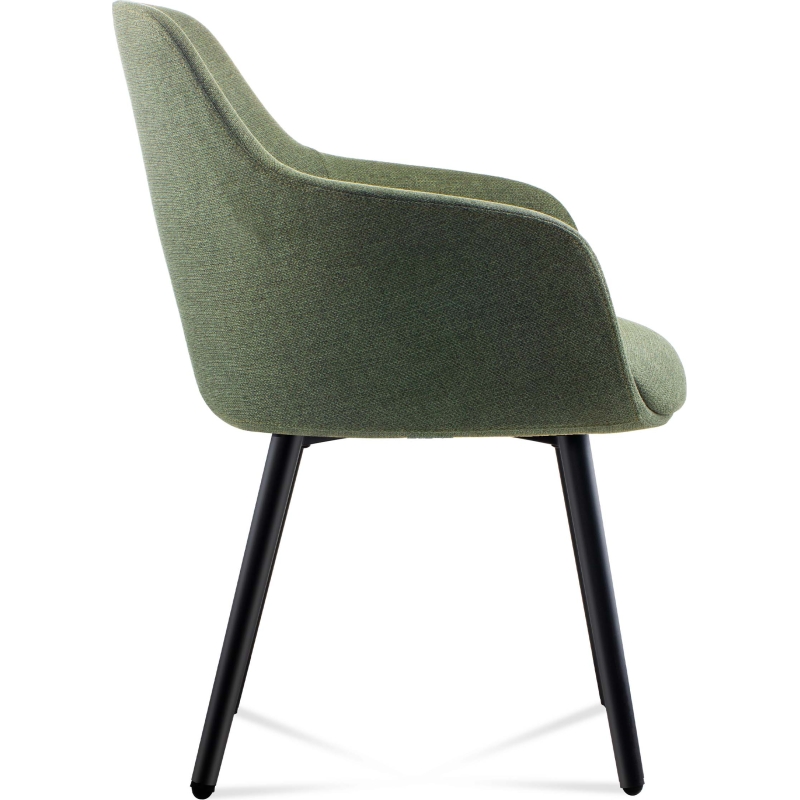 aspen sled tub chair light grey fabric