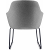 aspen sled tub chair light grey fabric