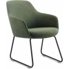aspen sled tub chair light grey fabric