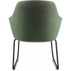 aspen sled tub chair light grey fabric