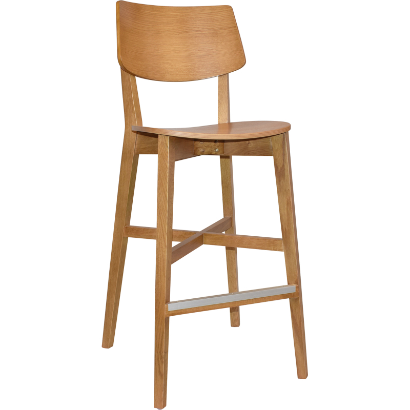 phoenix stool padded seat & back natural