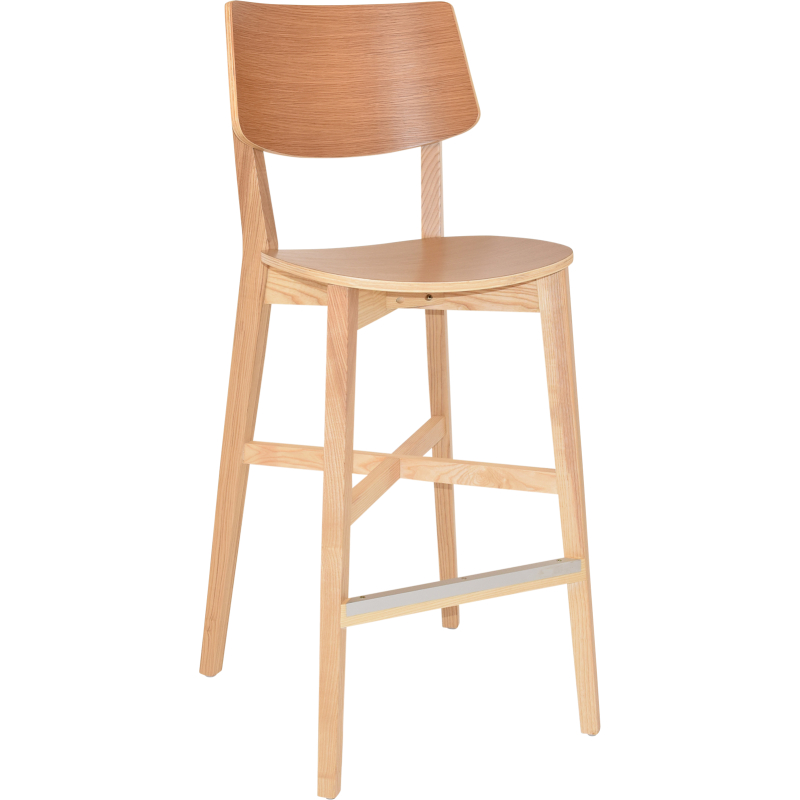 phoenix stool padded seat & back natural