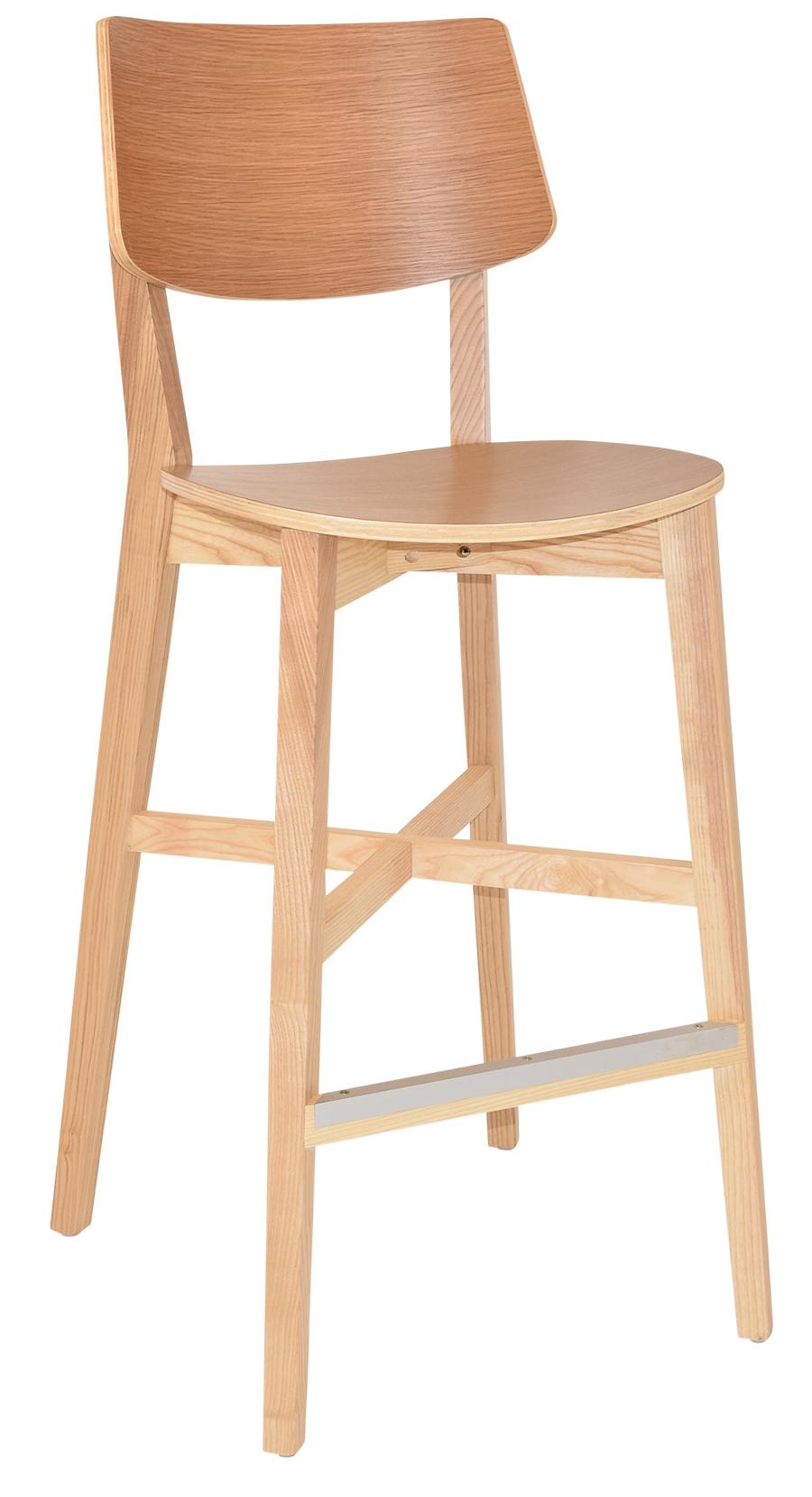 phoenix stool padded seat & back natural