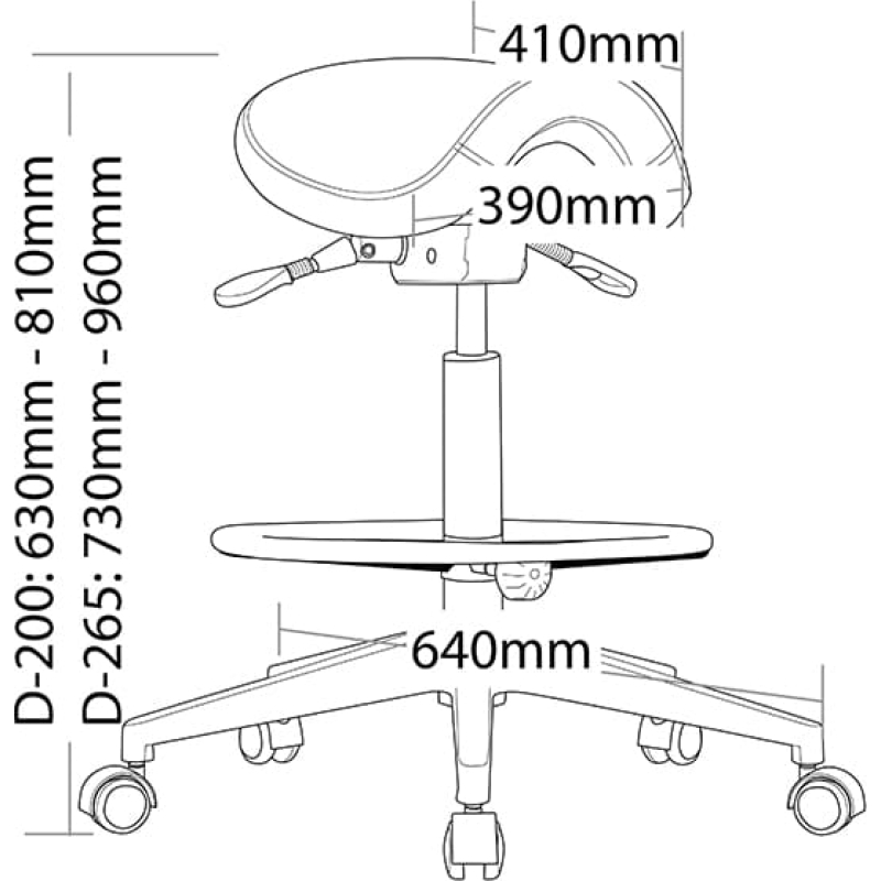 cad saddle seat chair